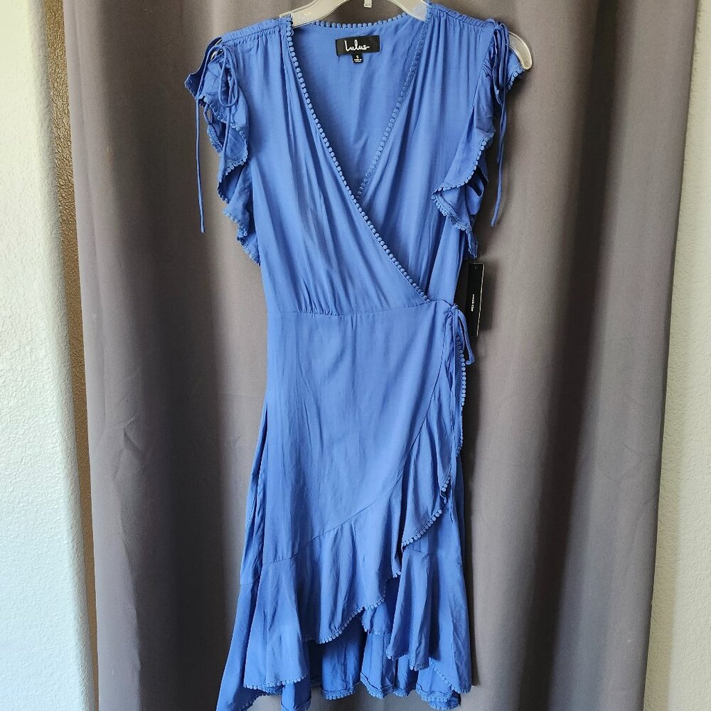 NWT blue Lulu's wrap dress